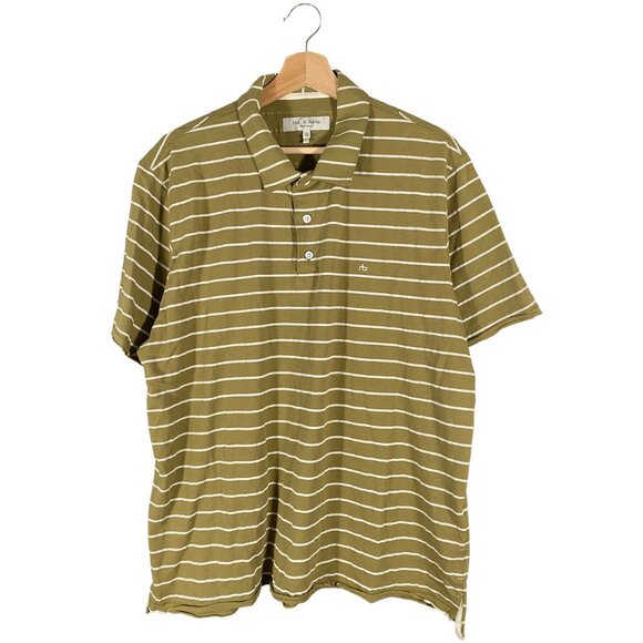 Rag & Bone Striped Polo Shirt Size XL - Picture 1 of 6